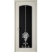 Дверь ПВХ «Верона Букет», орех таволато, темное стекло